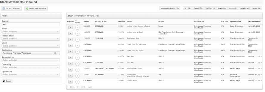 Stock Movement Search